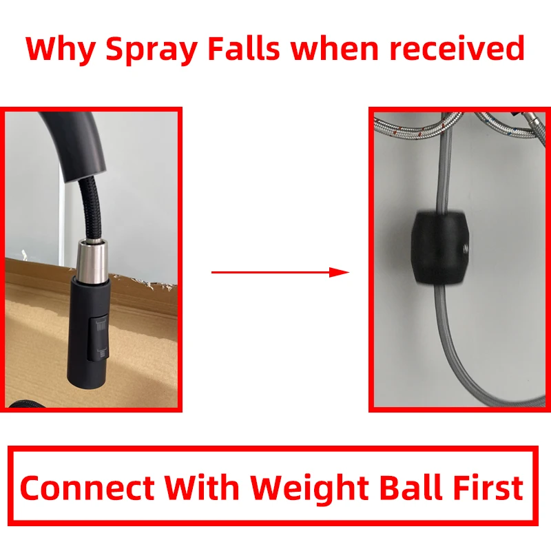 Brushed Gold Pull Out Kitchen Faucet Single Handle 360 Rotation Sink Mixer Tap - Image 3