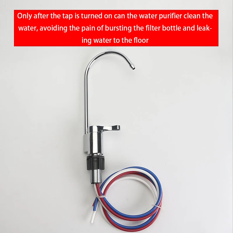 Gooseneck Faucet Diverter Non-Pressure 1/4" Water Purifier Tap Kitchen Accessory - Image 3