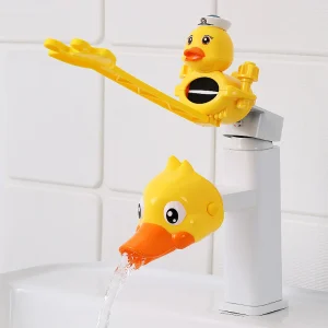 Kids Faucet Extender Duck and Elephant Shape Fun Hand Washing Tool for Bathroom Sink