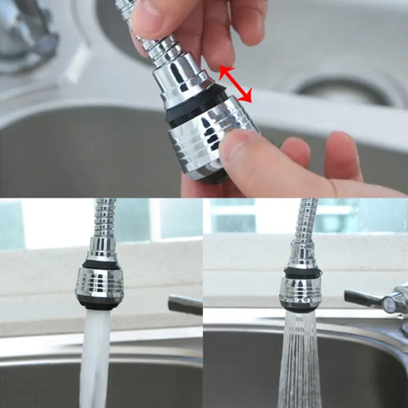 360° Rotating Faucet Splash Filter Head Water Saving Bubbler Nozzle for Kitchen Sink - Image 2