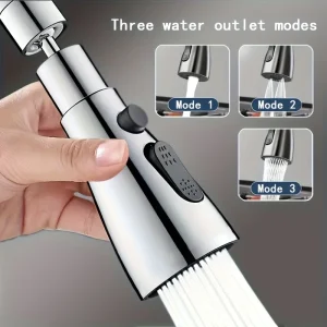 360° Rotating Faucet Extender Anti-Splash 3 Mode Water Saving Sprayer for Kitchen Sink