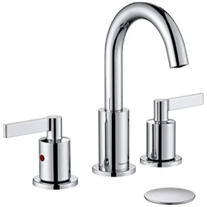 Chrome 2 Handle Widespread Bathroom Sink Faucet 3 Hole High Arc Vanity Mixer Tap