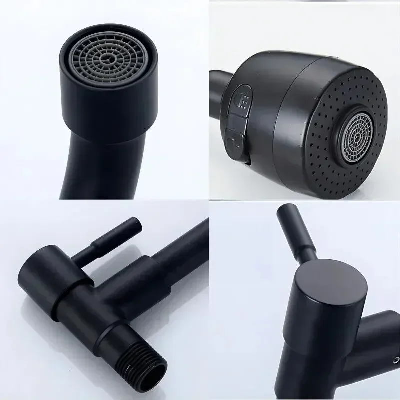 Wall Mounted Stainless Steel Single Handle Basin Faucet with Dual Water Modes - Image 6