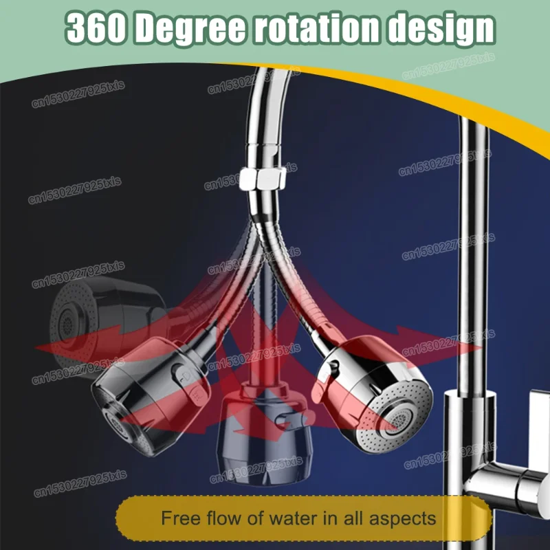 Rotatable Faucet Extender with 2 or 3 Modes Water Saving Aerator Kitchen Bathroom Tap - Image 4